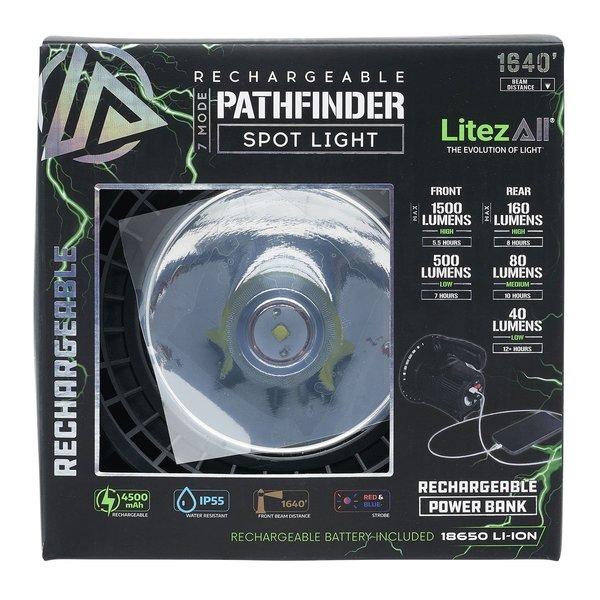 Litezall Rechargeable Pathfinder Spot Light LA-SPOTSM-4/8